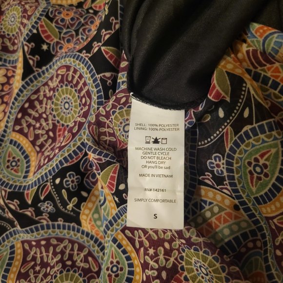 LuLaRoe Multi-Colored Bohemian Paisley Lucy Maxi Skirt Elastic Band Medium Sized - Picture 4 of 5